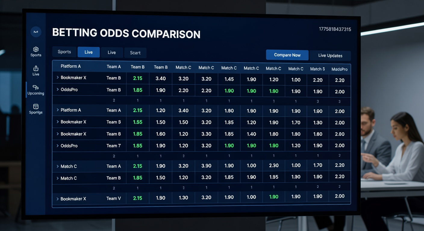 Mobile screen showing live odds comparison across sportsbooks for an ongoing tennis match, with highlighted best-value picks