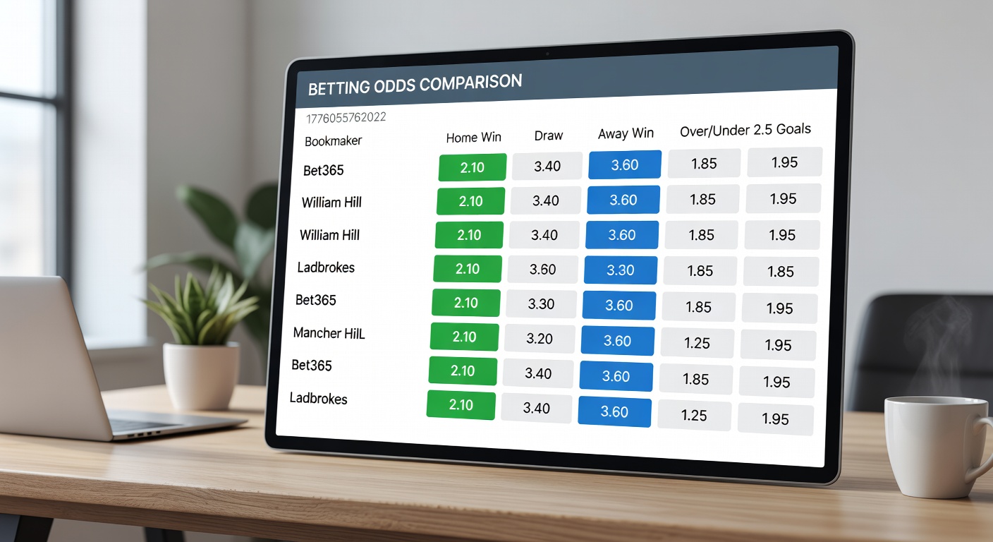 Close-up of a smartphone screen running an odds comparison app, with live NBA game lines from various bookmakers highlighted in green for best value