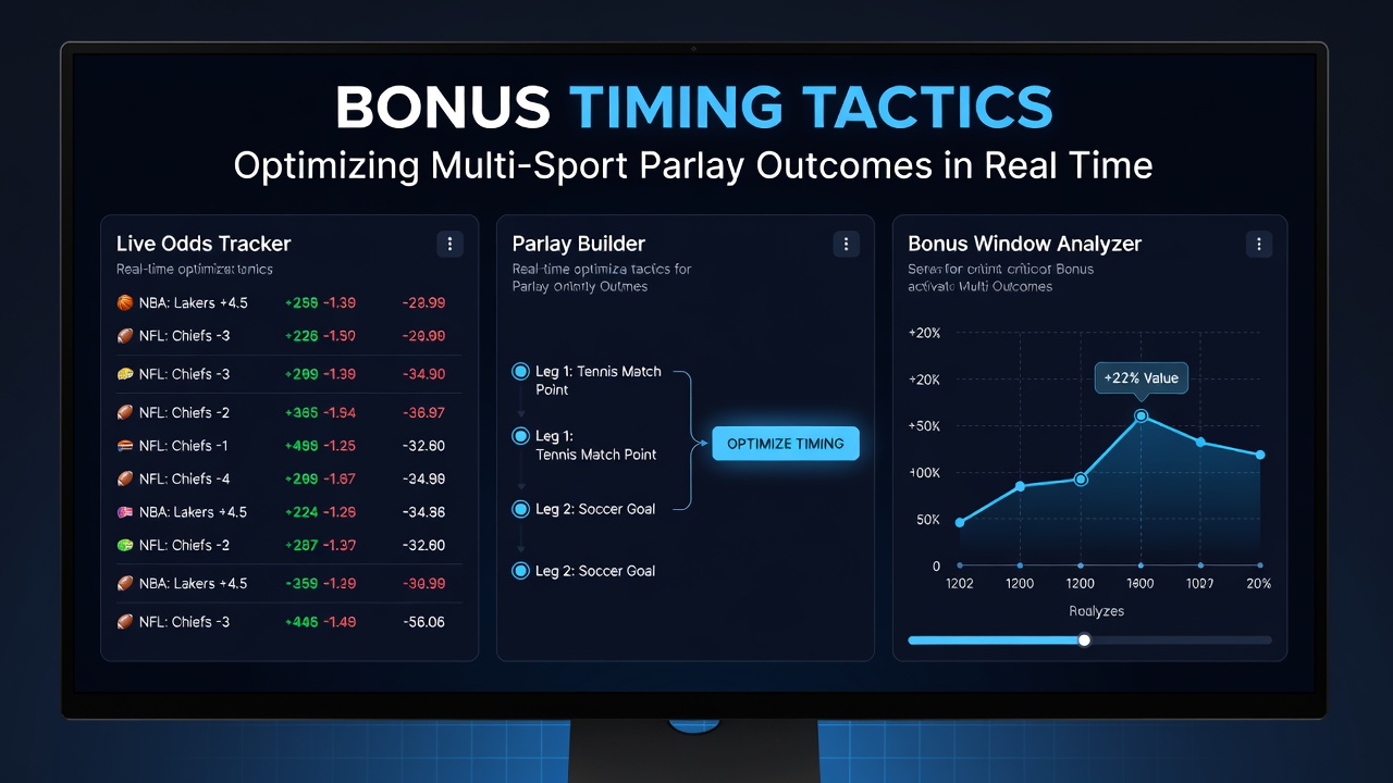 Visual breakdown of live parlay interfaces showing bonus activation points across football, tennis and horse racing markets