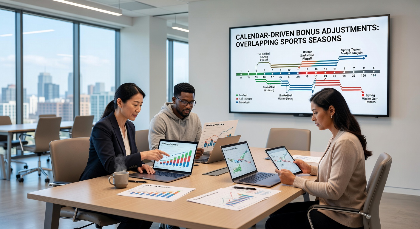 Bookmaker dashboard displaying adjusted bonus parameters for multi-sport calendars