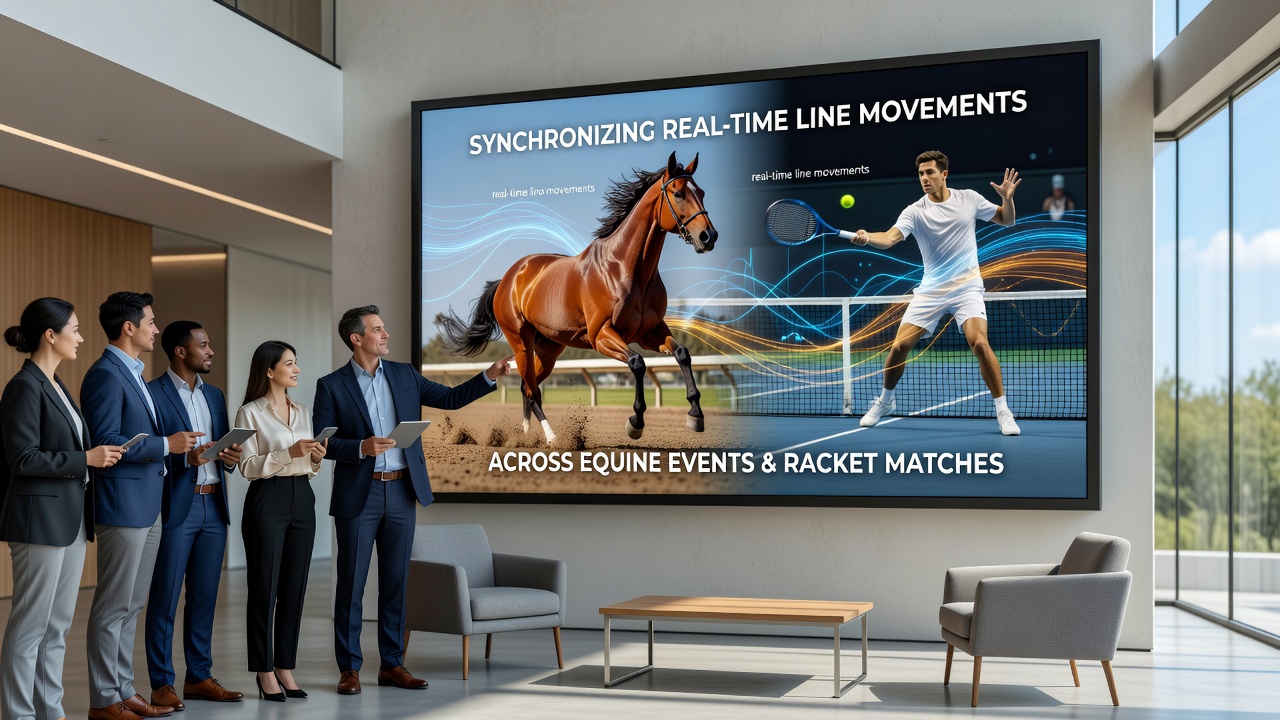 Dashboard view of accumulator builder combining horse racing and tennis selections with active reward layers and live line indicators